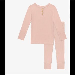 🆕 Posh Peanut Sweet Pink Ribbed Long Sleeve PJ